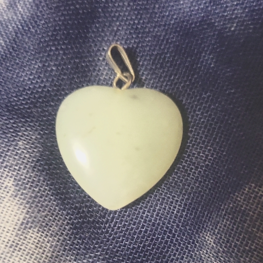 Elegant White Heart Pendant